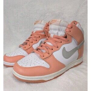 WMNS NIKE DUNK HIGH WHITE-SALMON SZ 7 [DD1869-600]